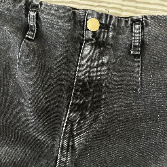 Zara Belted High Rise Crop Wide Leg Dark Jeans - Picture 10 of 10